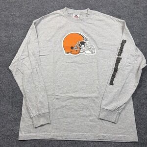 Vintage Mens XL Gray Made In USA Sports Illustrated Promo‎ Football Shirt Browns